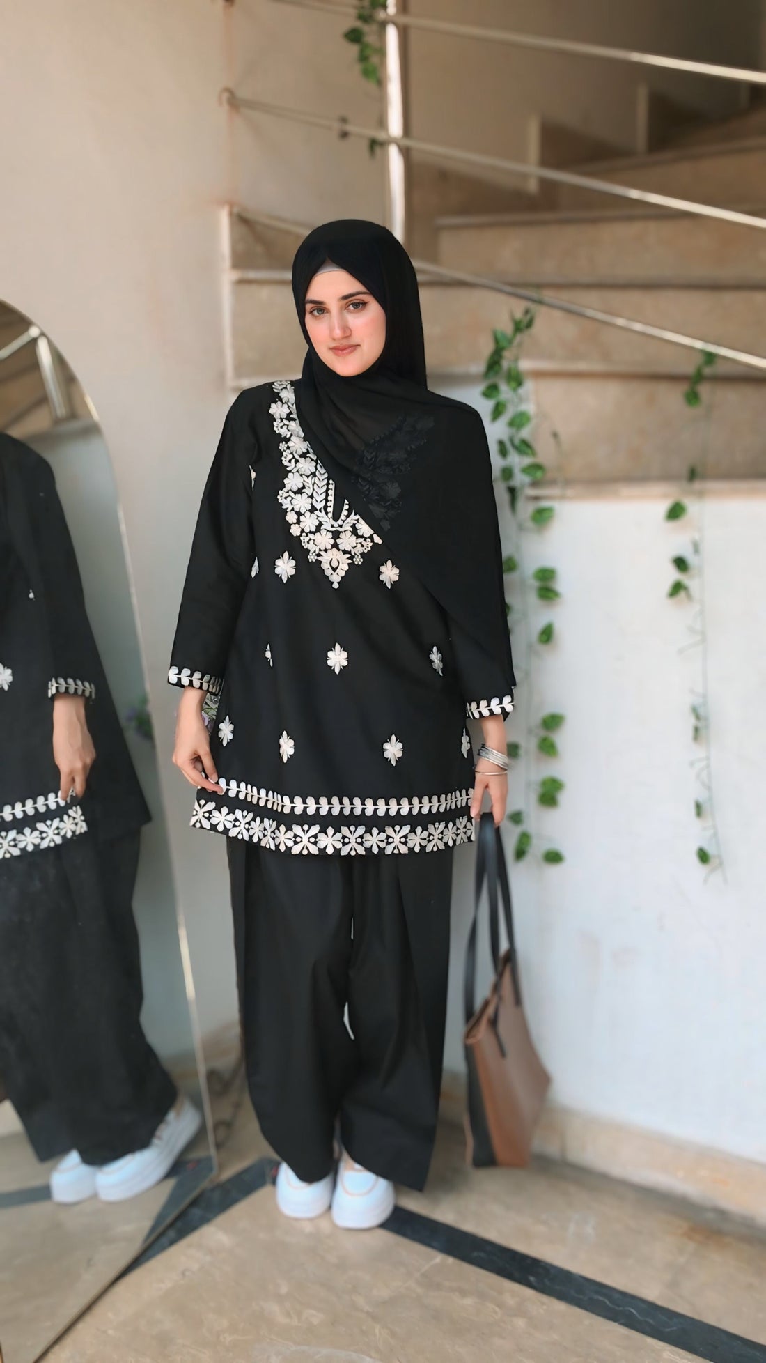 Embroidered Kurti + Shalwar Set
