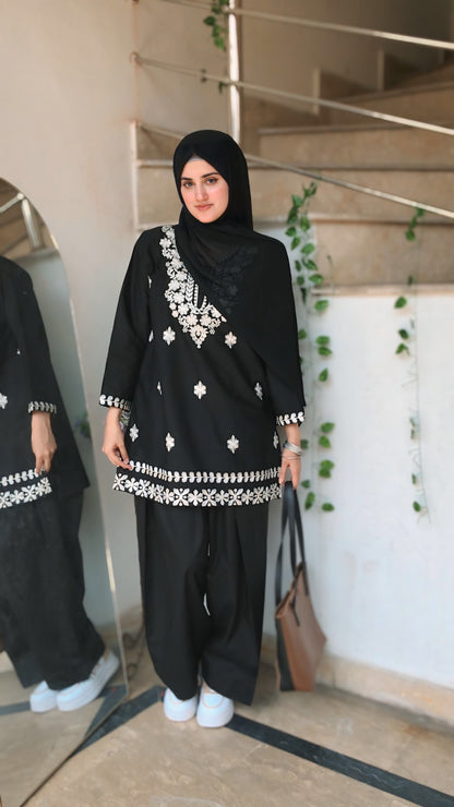 Embroidered Kurti + Shalwar Set