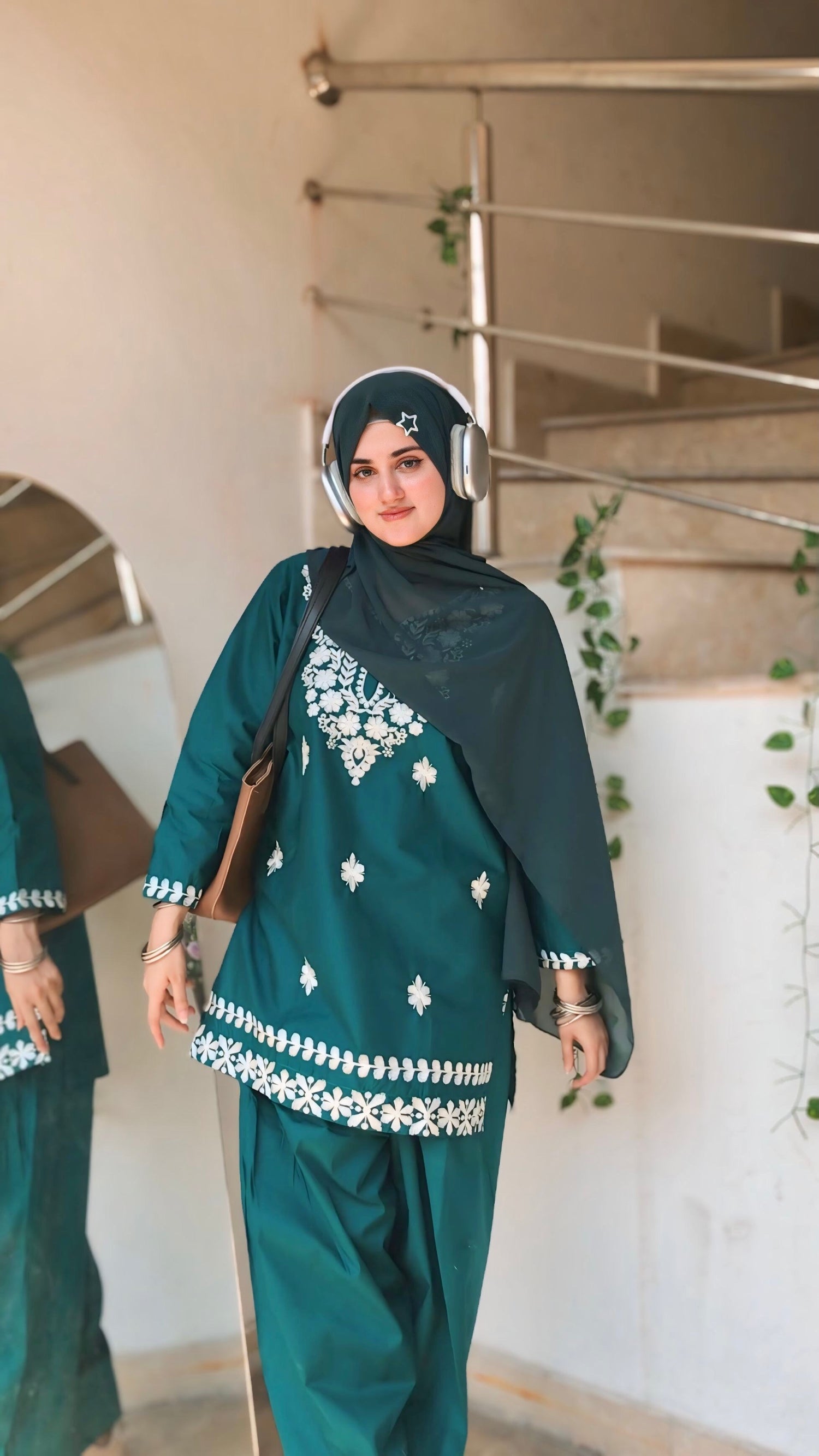 Embroidered Kurti + Shalwar Set