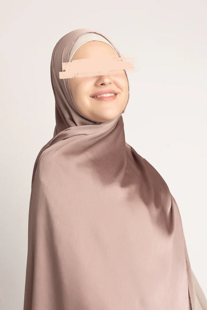 Premium Crinkle Silk Hijab - Bronze