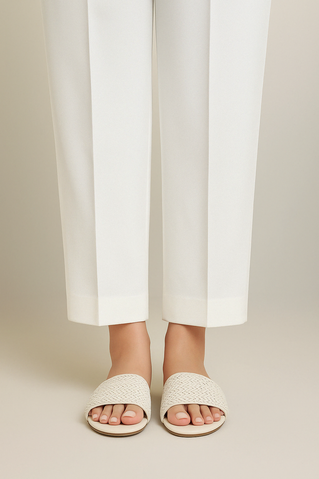 Straight Trousers For Women In Cotton