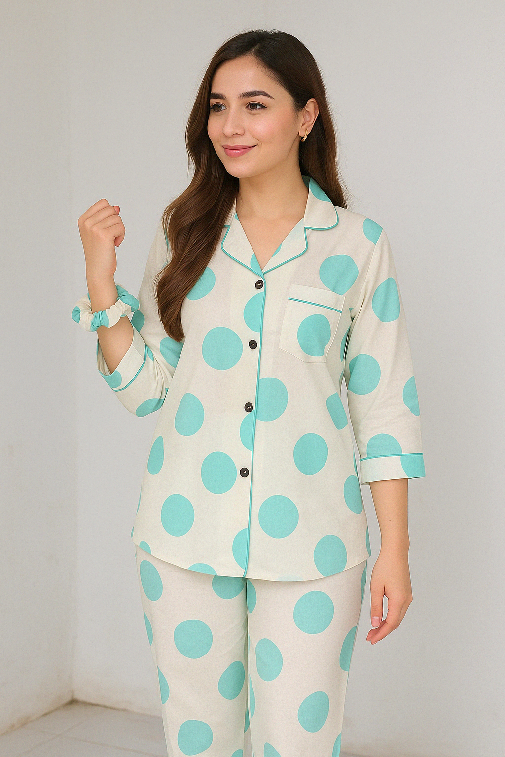 Summer PJ Set - BLUE POLKA