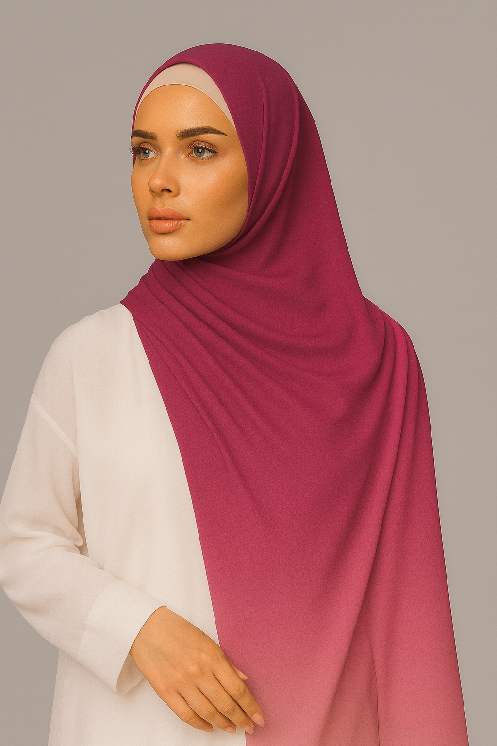 Ombre Dual Shade Hijab - 007
