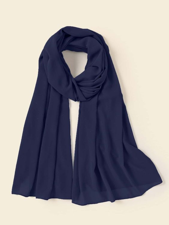 Essential Chiffon Hijab - Dark Blue