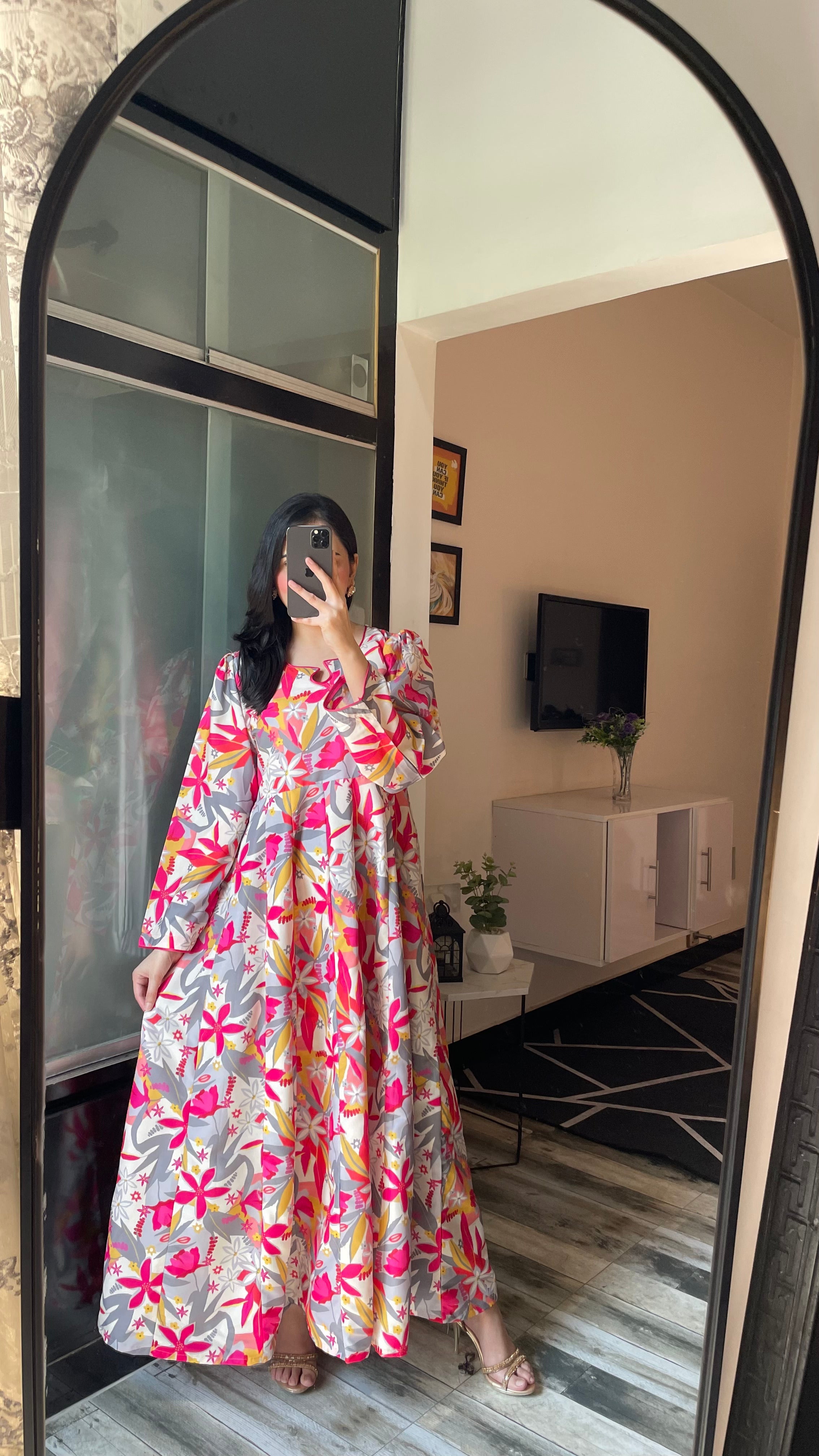 Petals - Long A-line Dress