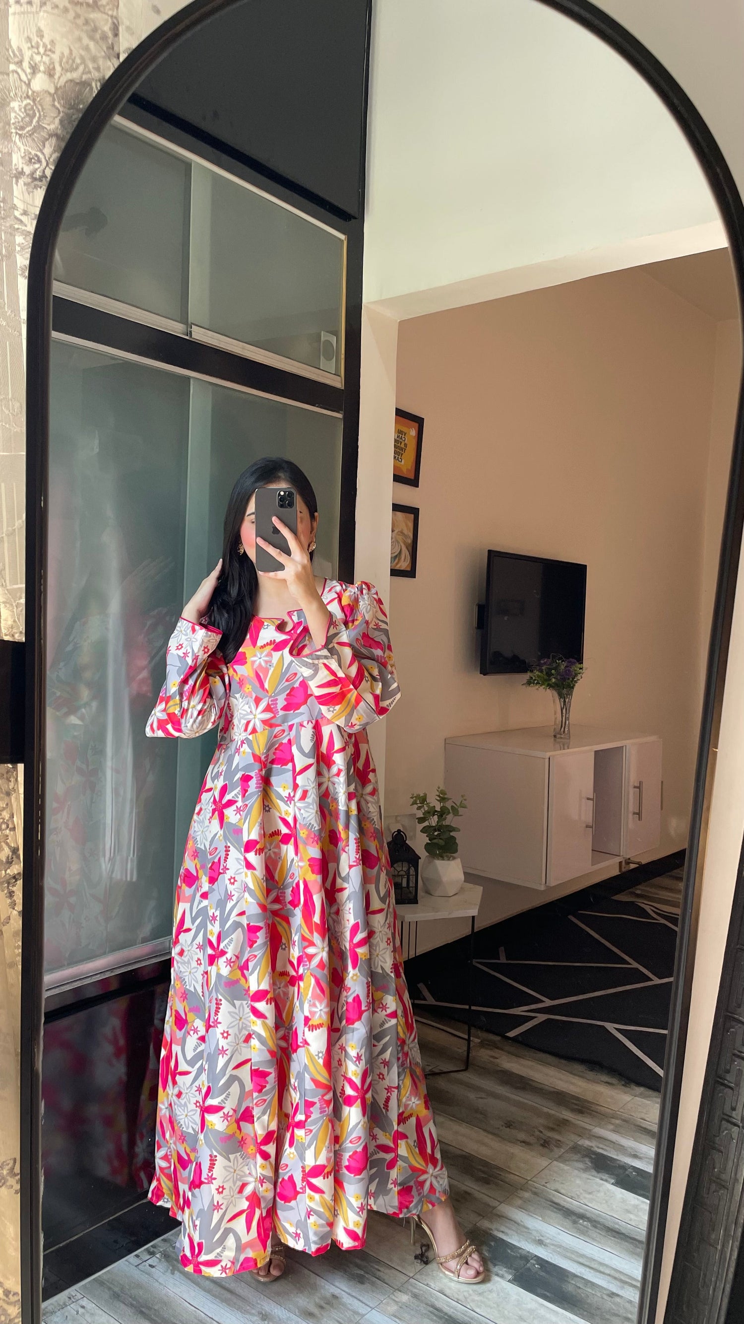 Petals - Long A-line Dress