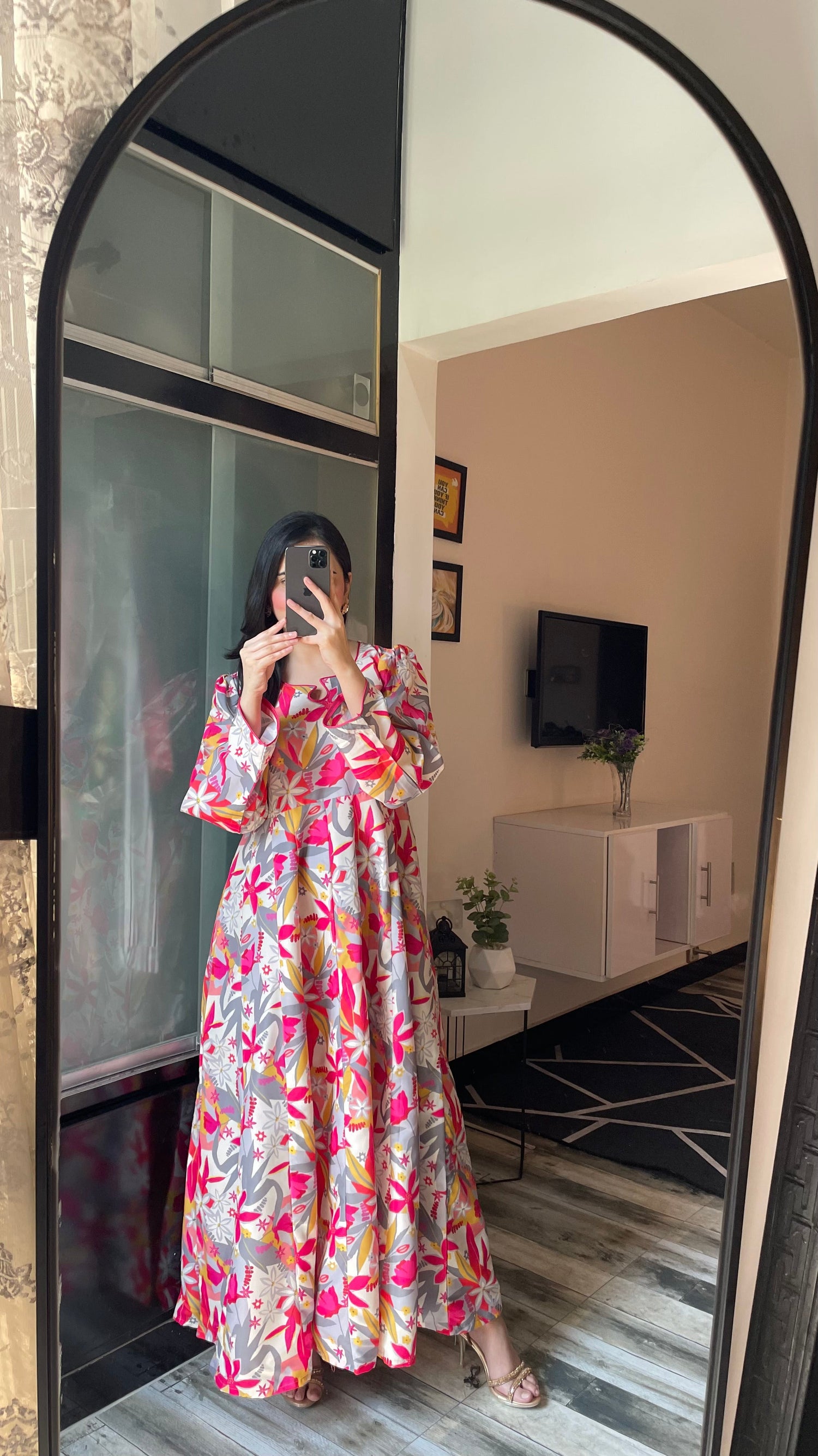 Petals - Long A-line Dress