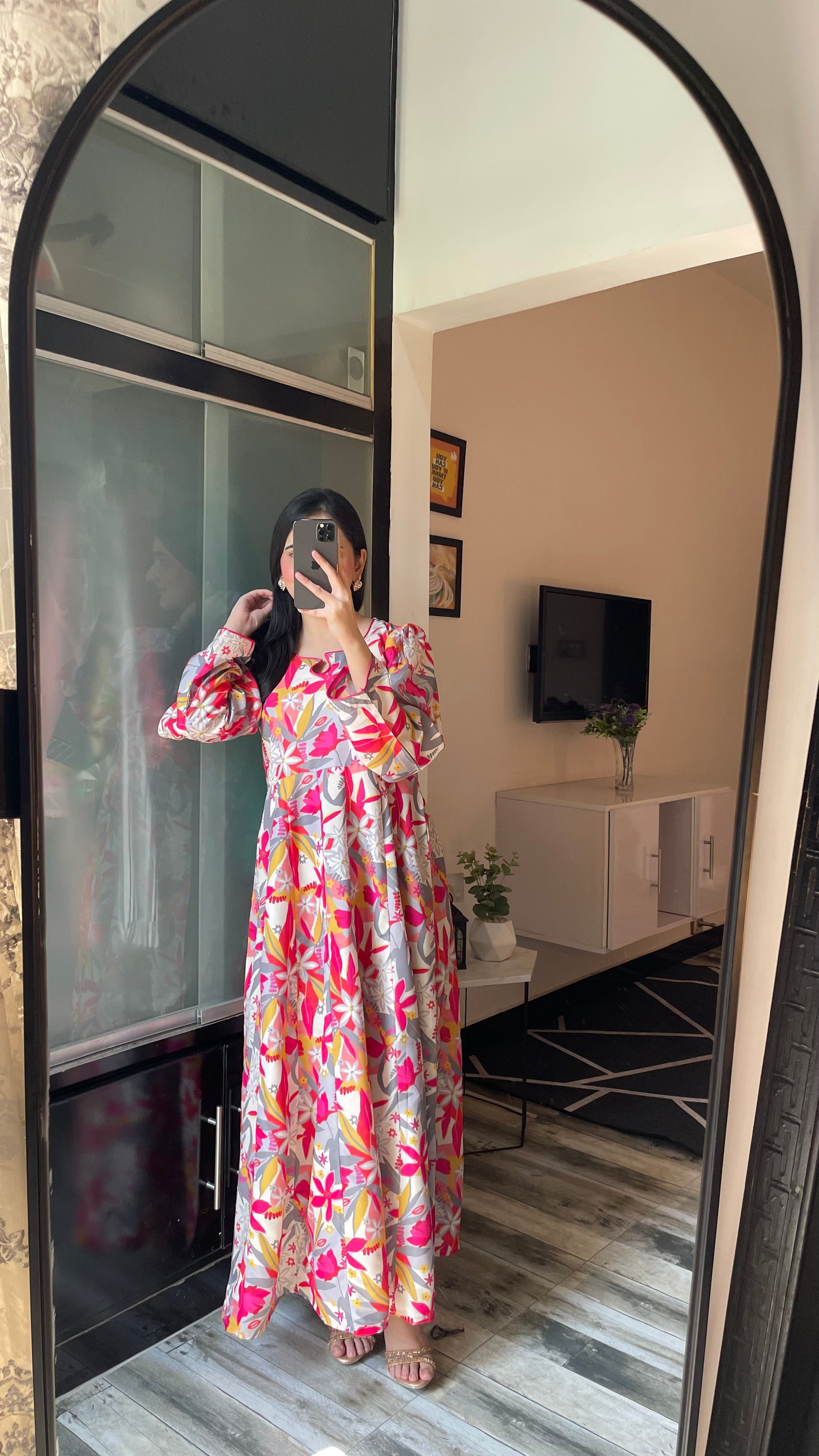 Petals - Long A-line Dress