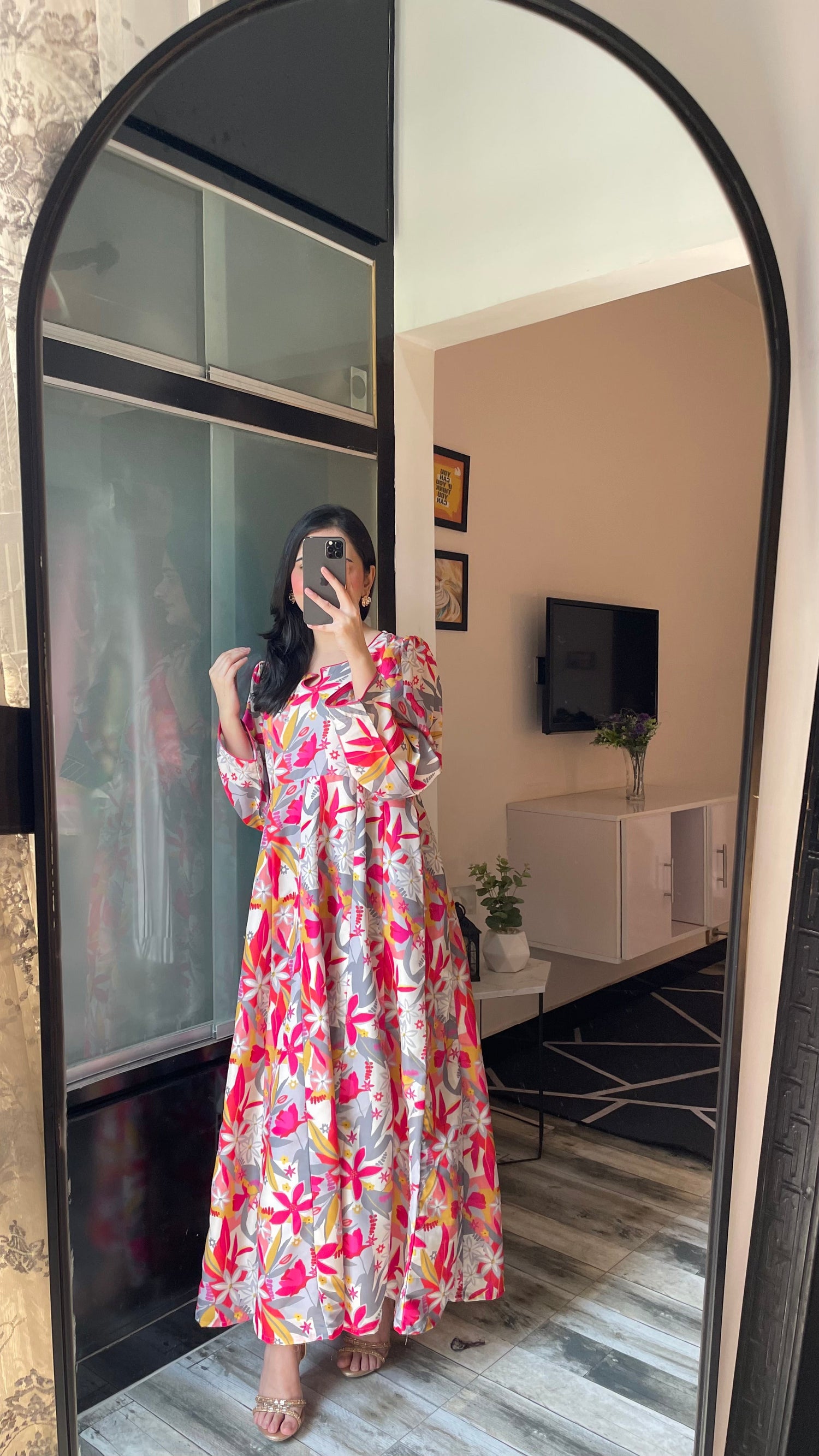 Petals - Long A-line Dress