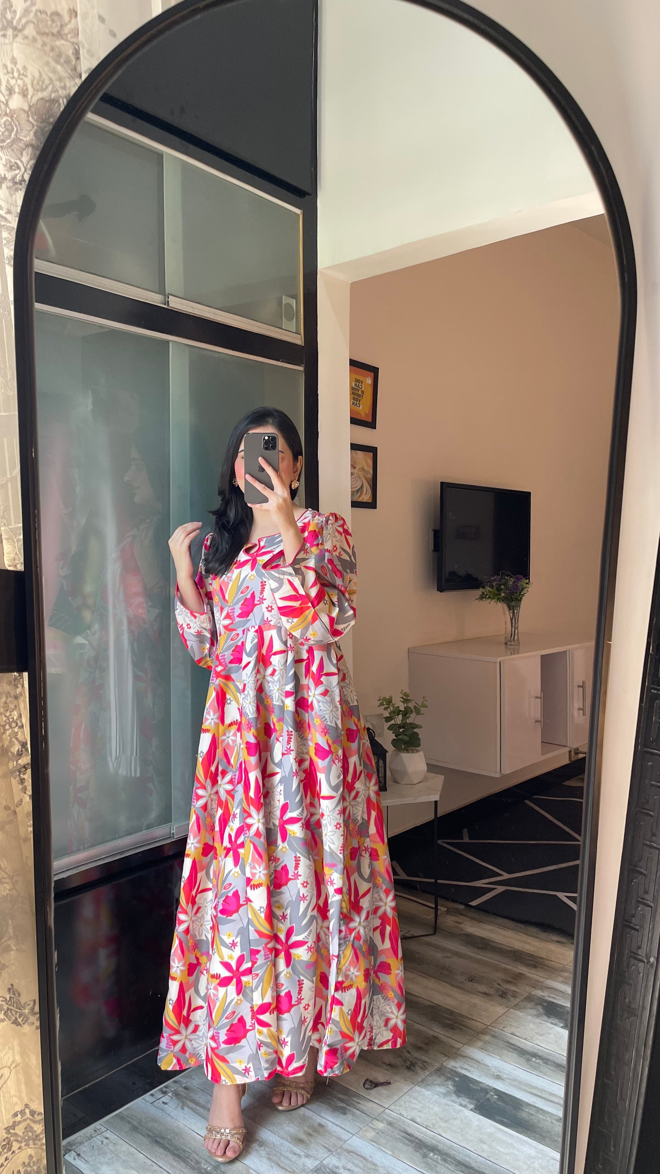 Petals - Long A-line Dress