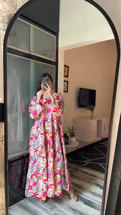 Petals - Long A-line Dress