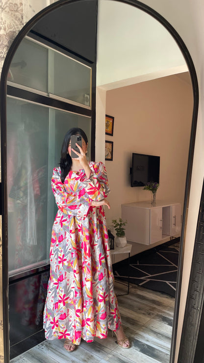 Petals - Long A-line Dress