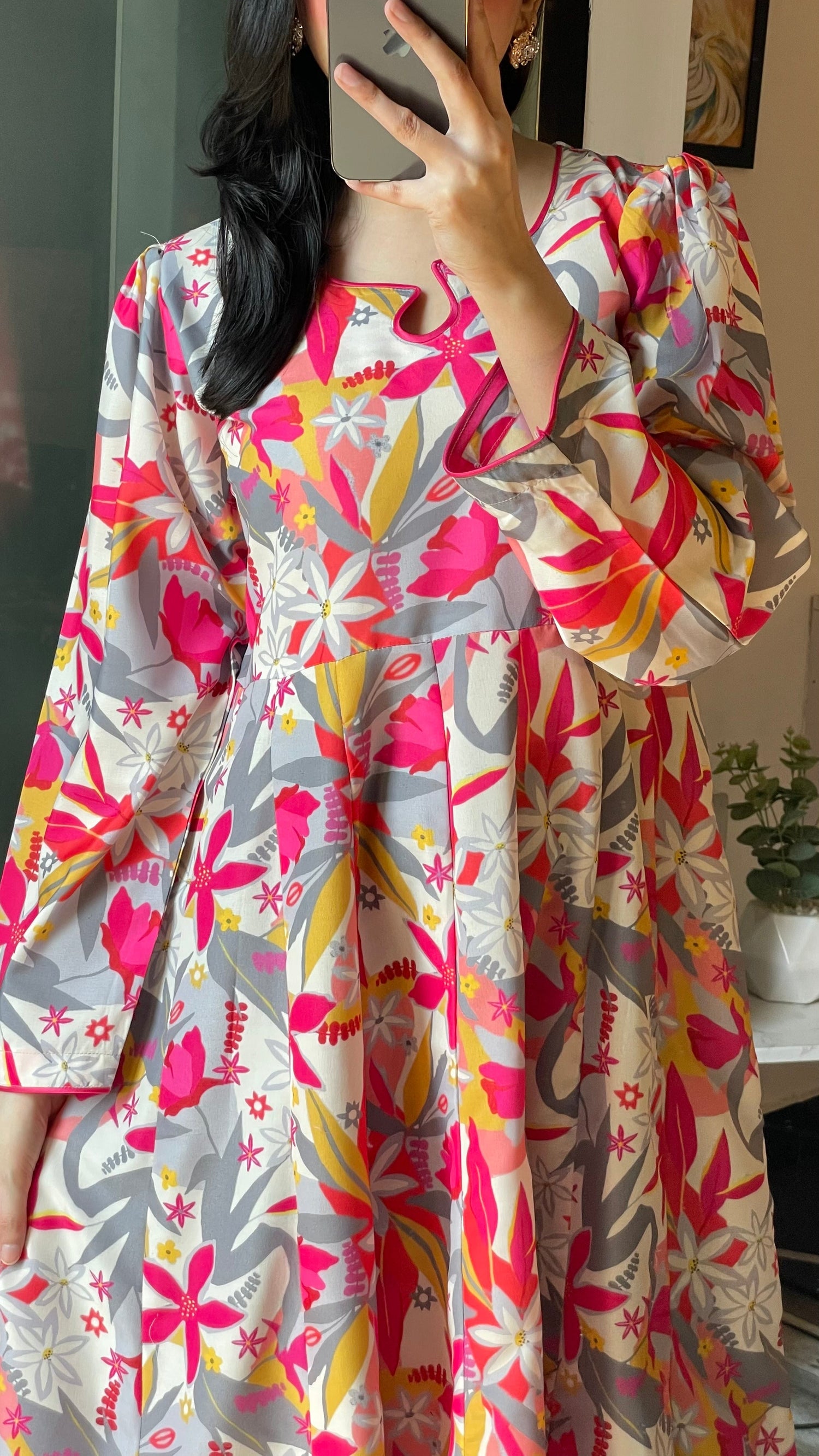 Petals - Long A-line Dress