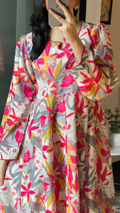 Petals - Long A-line Dress