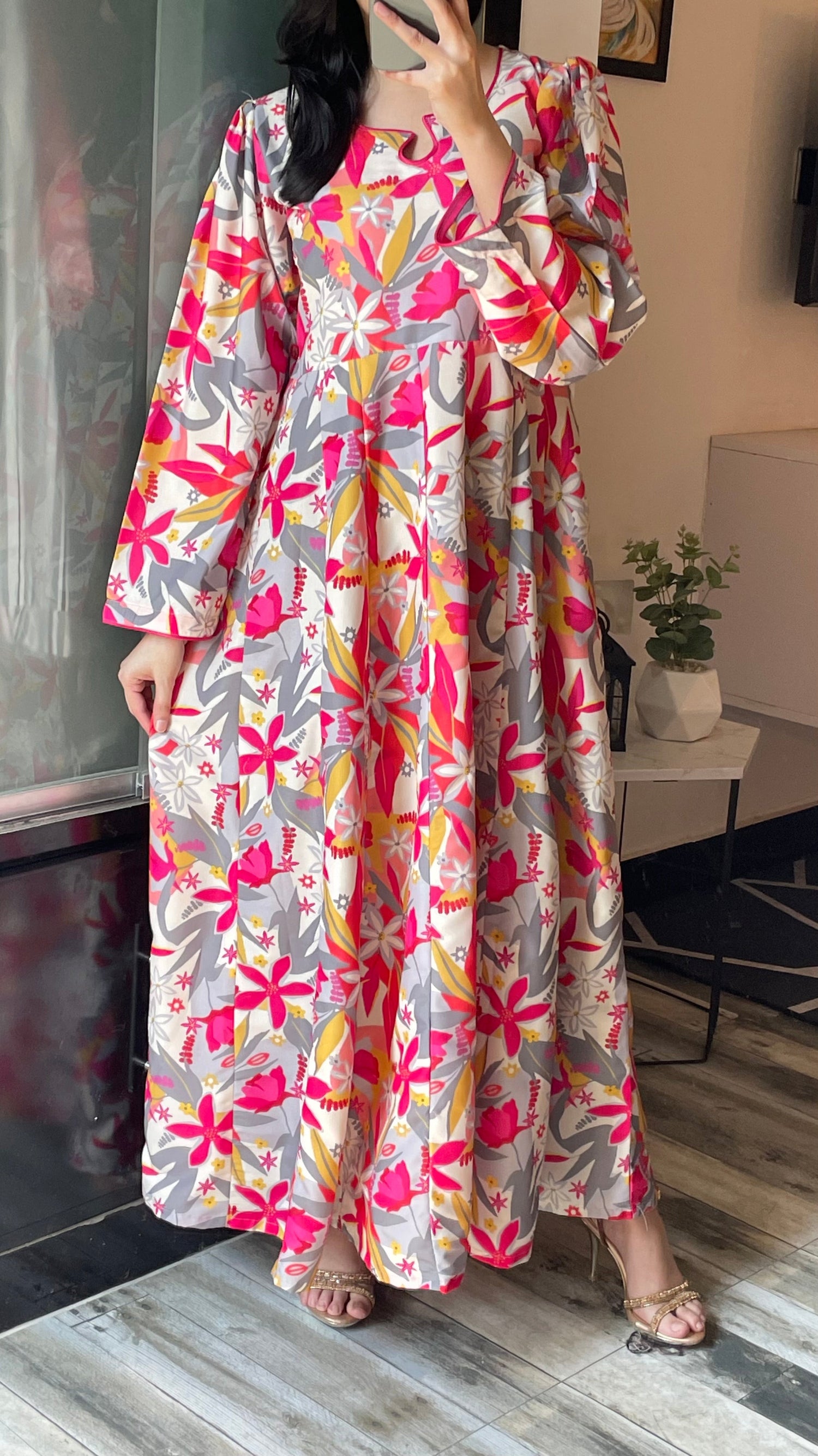 Petals - Long A-line Dress