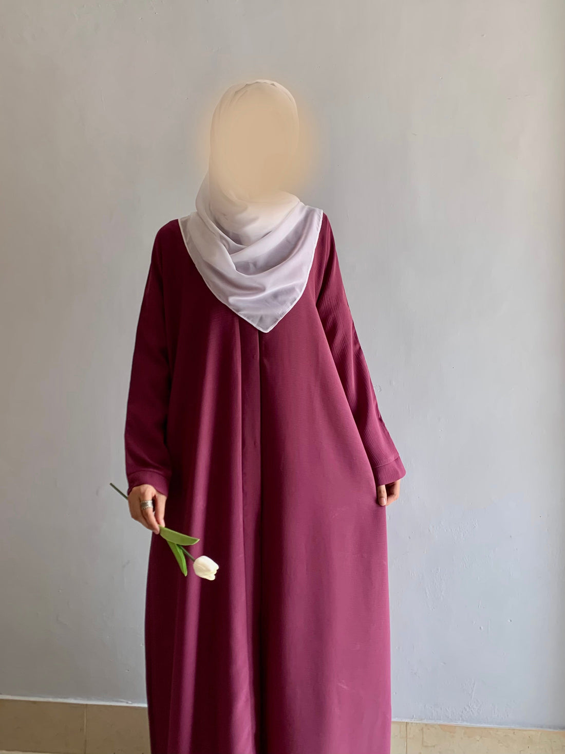Everyday Front Open Abaya - Vine