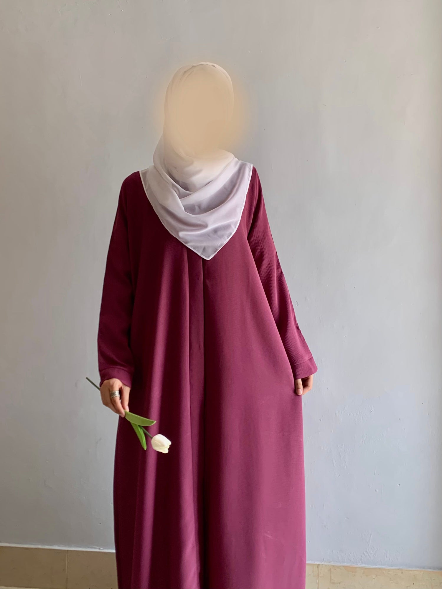 Everyday Front Open Abaya - Vine