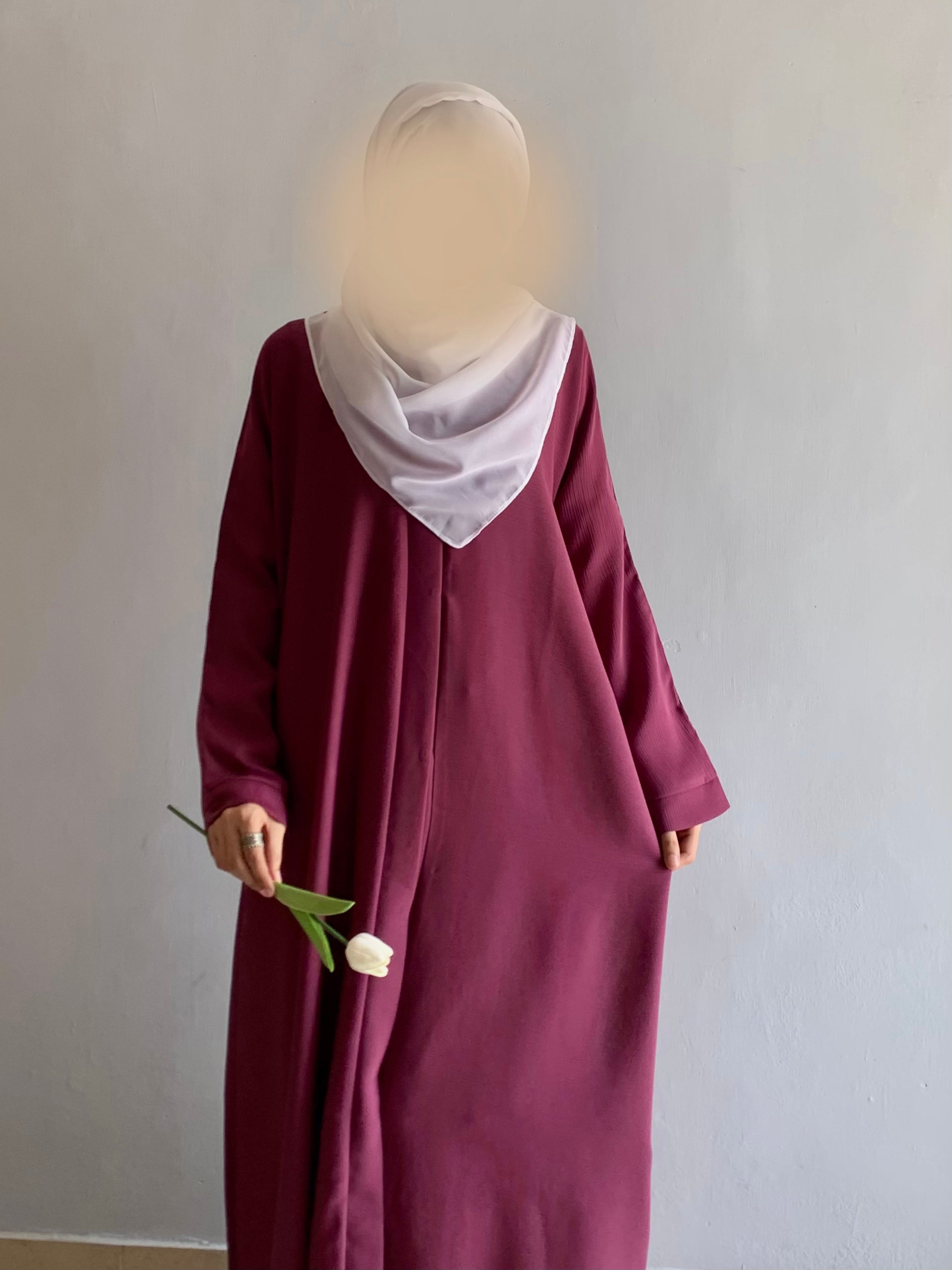Everyday Front Open Abaya - Vine
