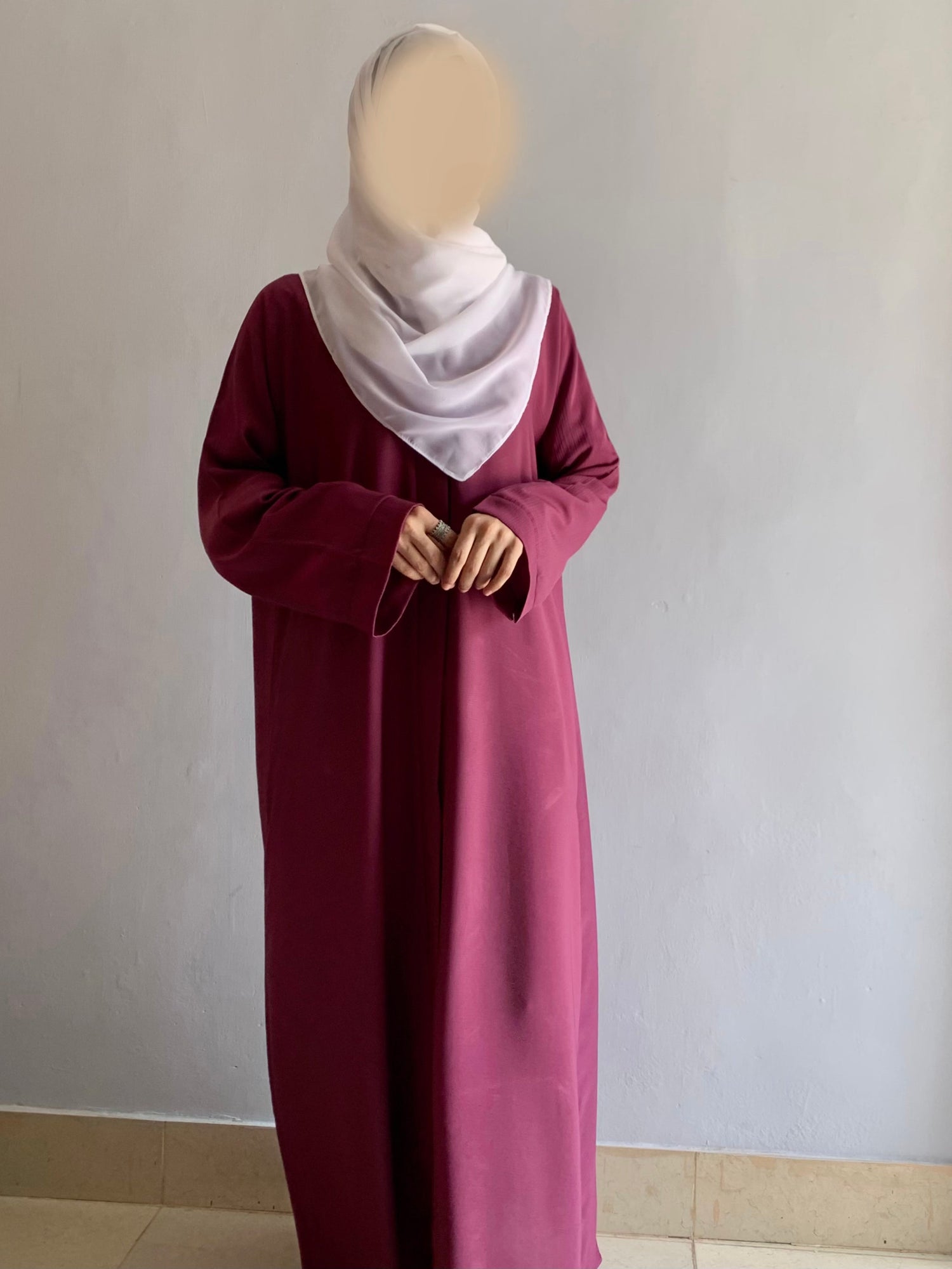 Everyday Front Open Abaya - Vine