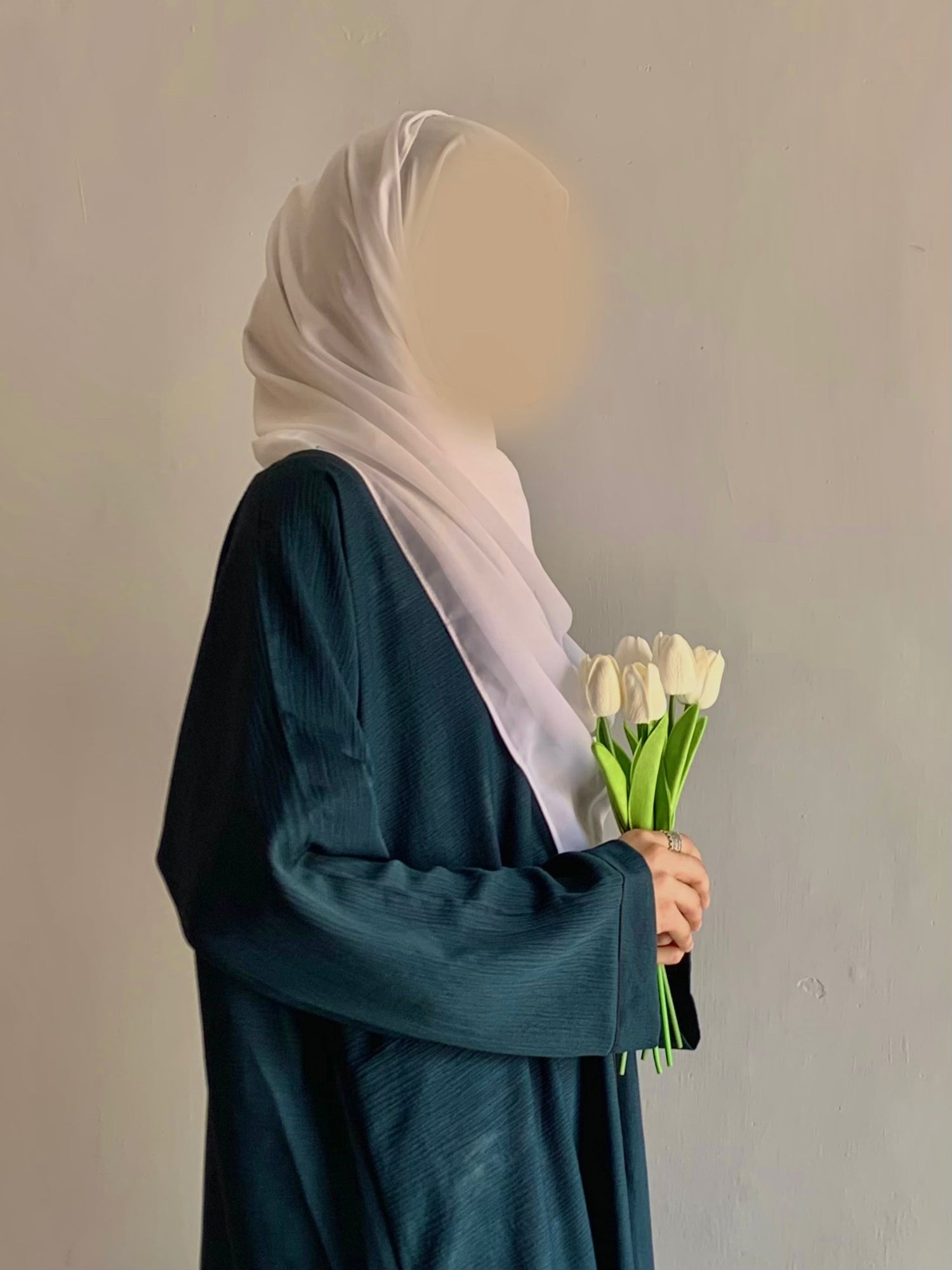 Everyday Front Open Abaya - Teal