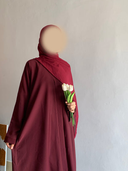 Everyday Front Open Abaya - Vine