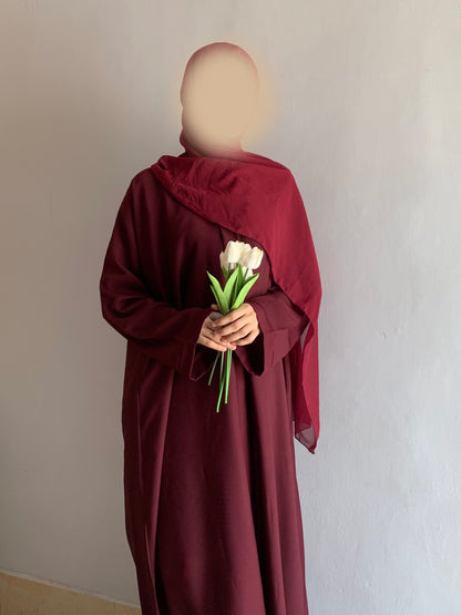 Everyday Front Open Abaya - Vine