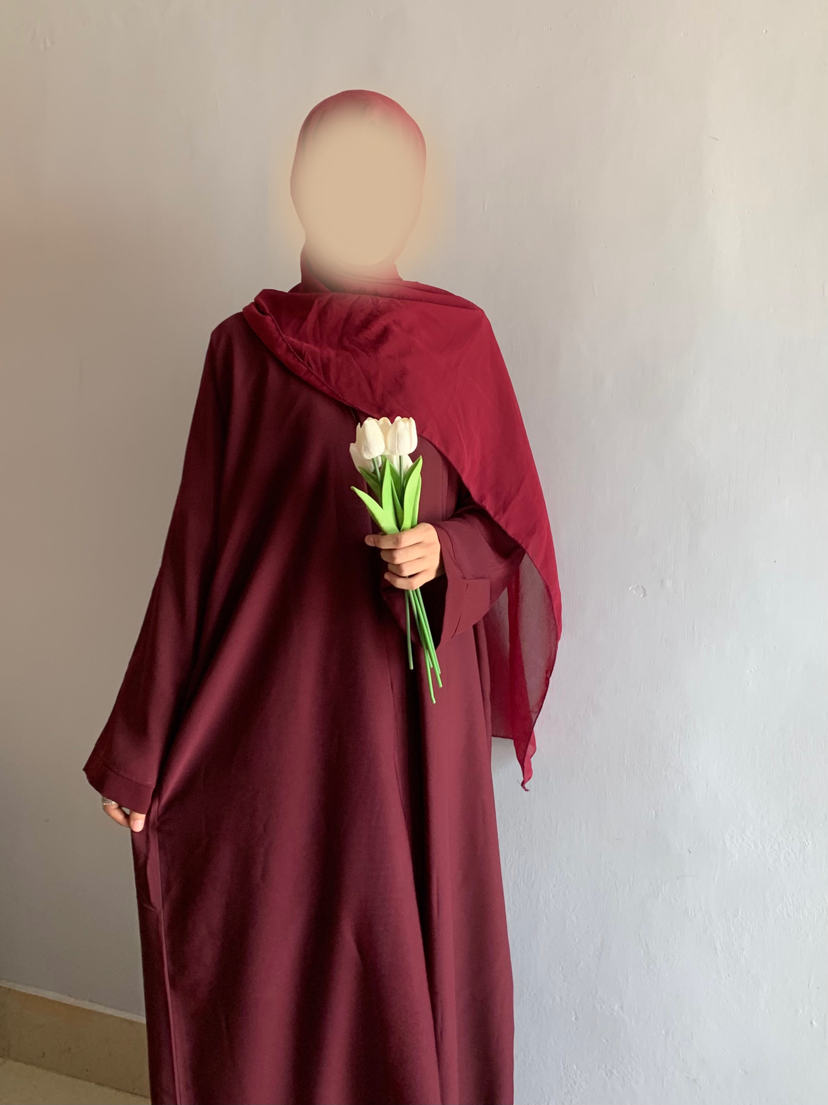 Everyday Front Open Abaya - Vine