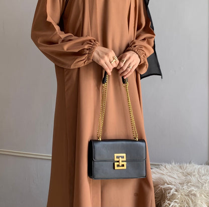 Aira - Kimono Abaya with attached inner - Camel