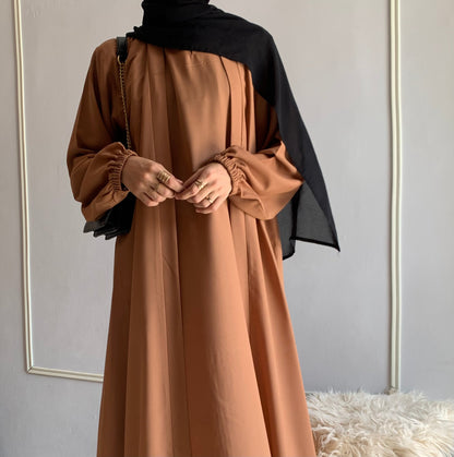 Aira - Kimono Abaya with attached inner - Camel