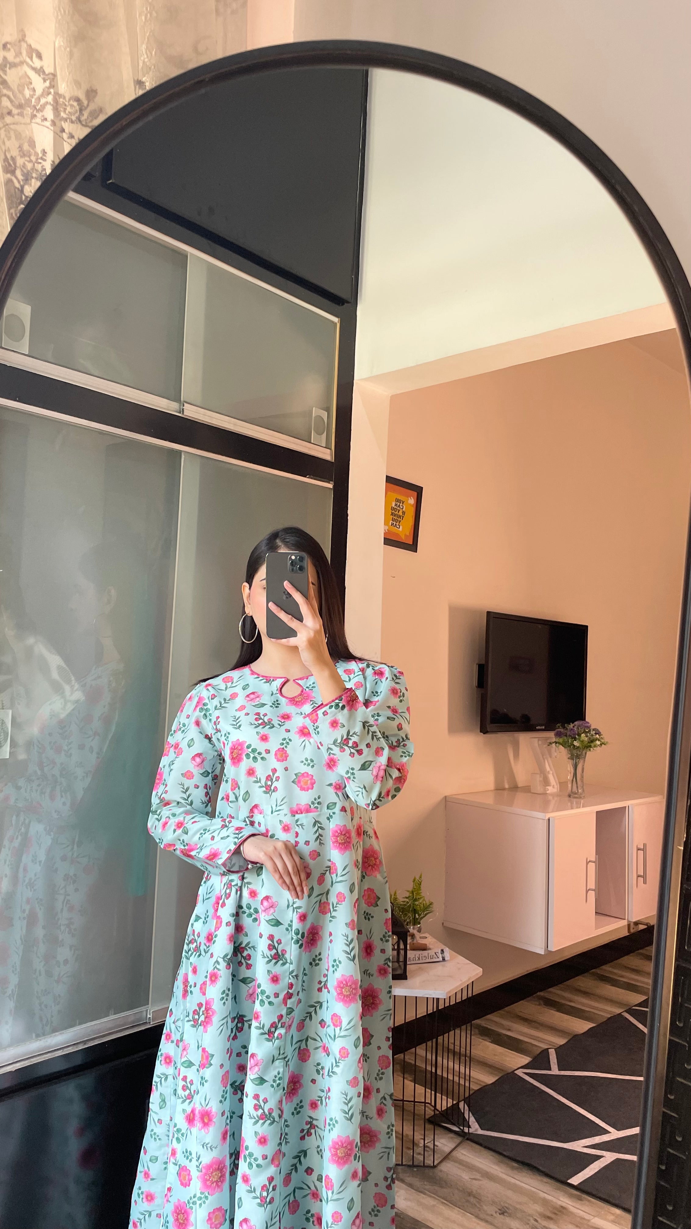 Azure - Long A-line Dress