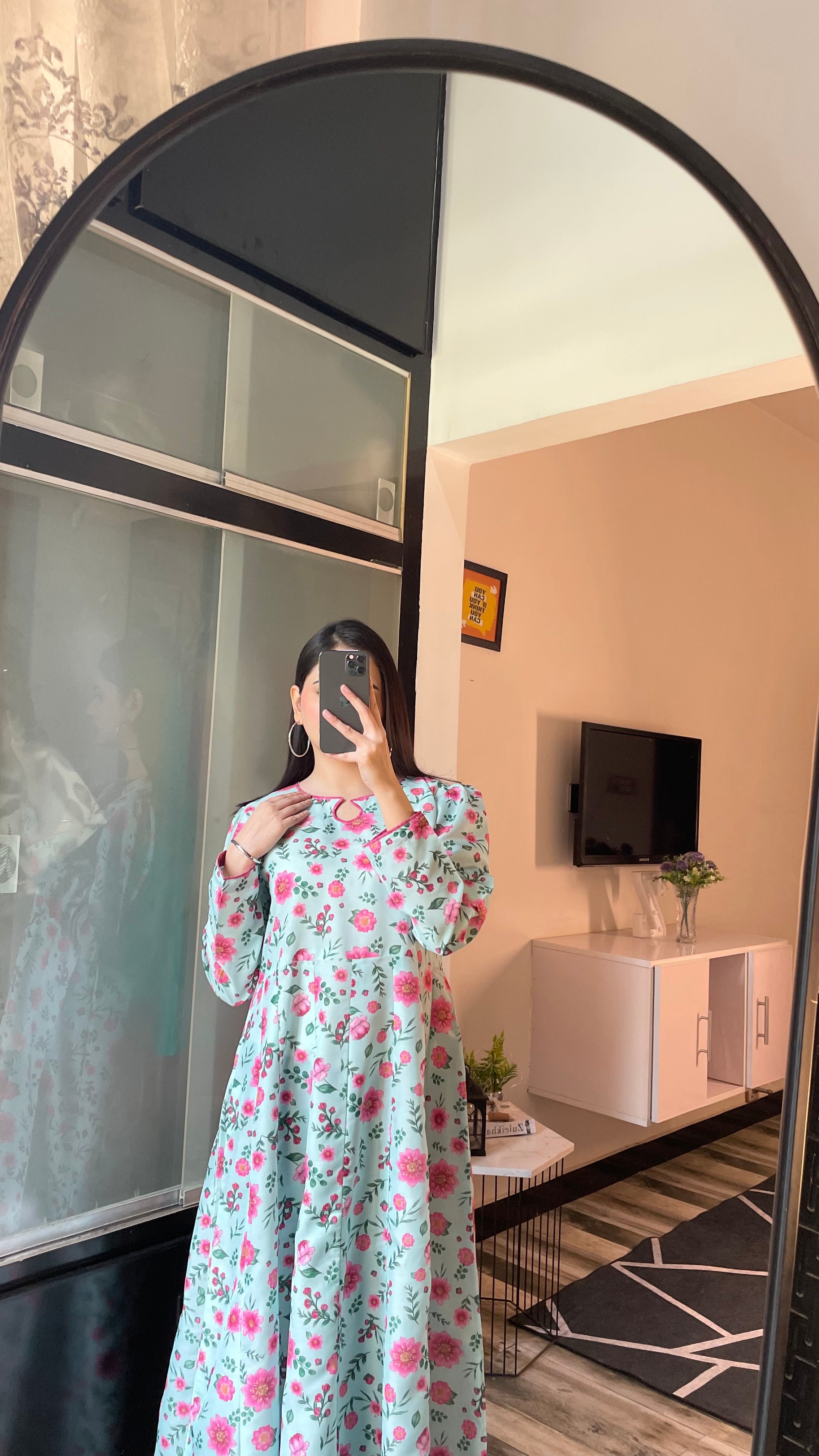 Azure - Long A-line Dress