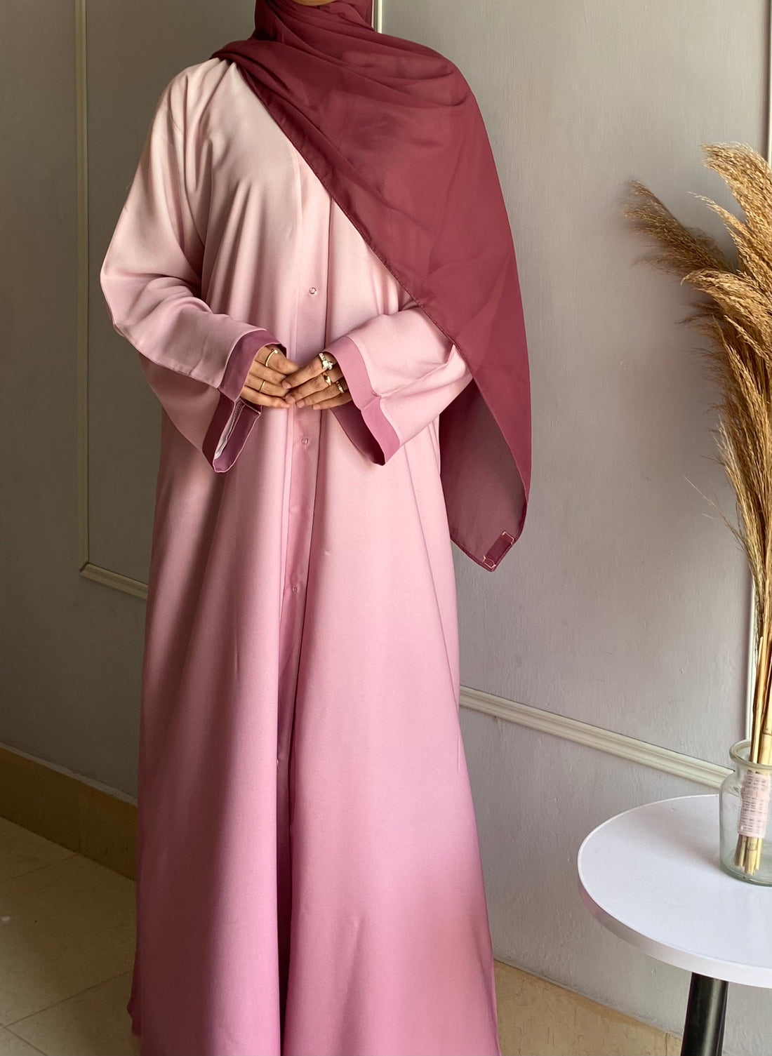 Ombre Serenity Abaya - Blush