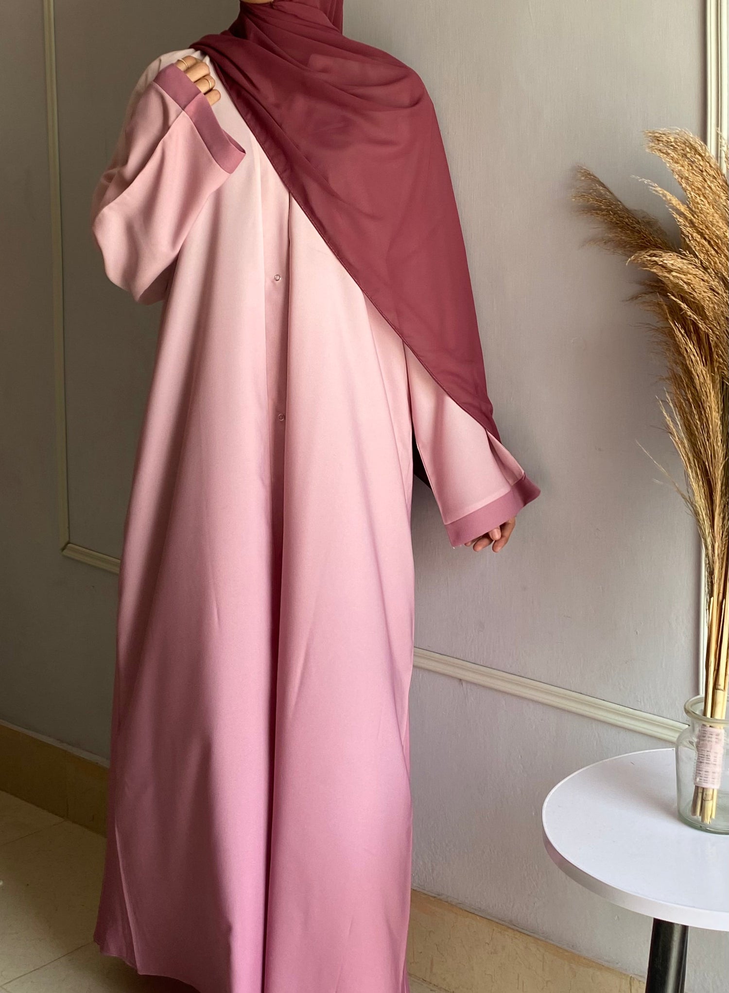 Ombre Serenity Abaya - Blush
