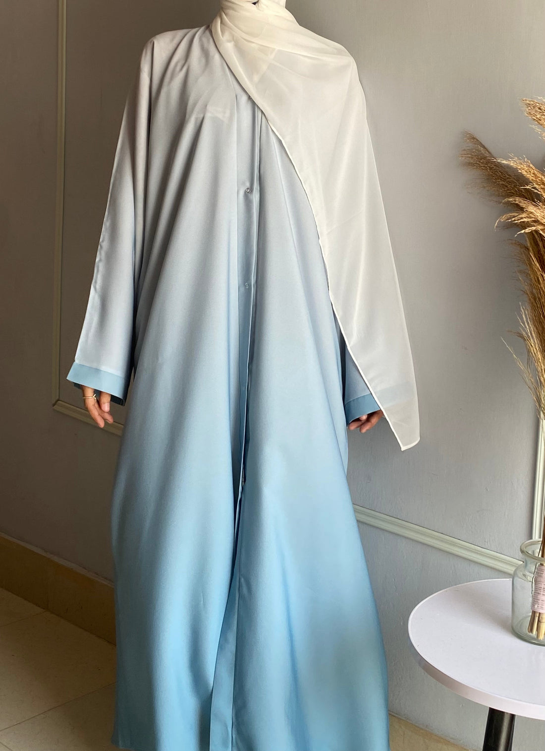 Ombre Serenity Abaya - Sky