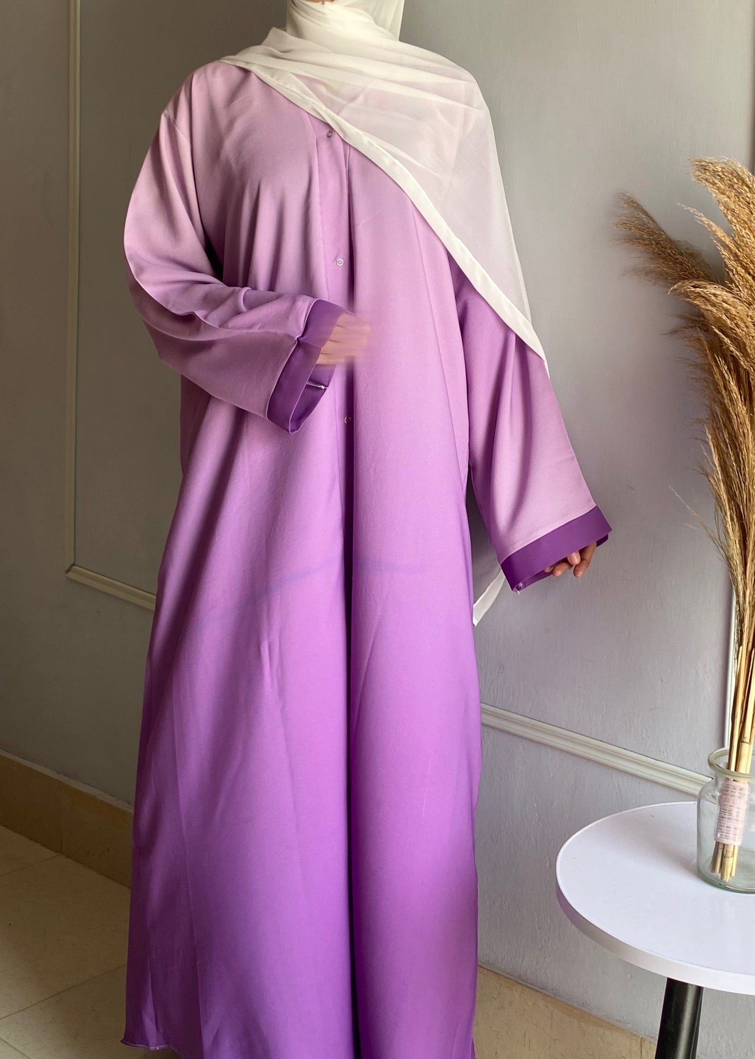 Ombre Serenity Abaya - Lilac