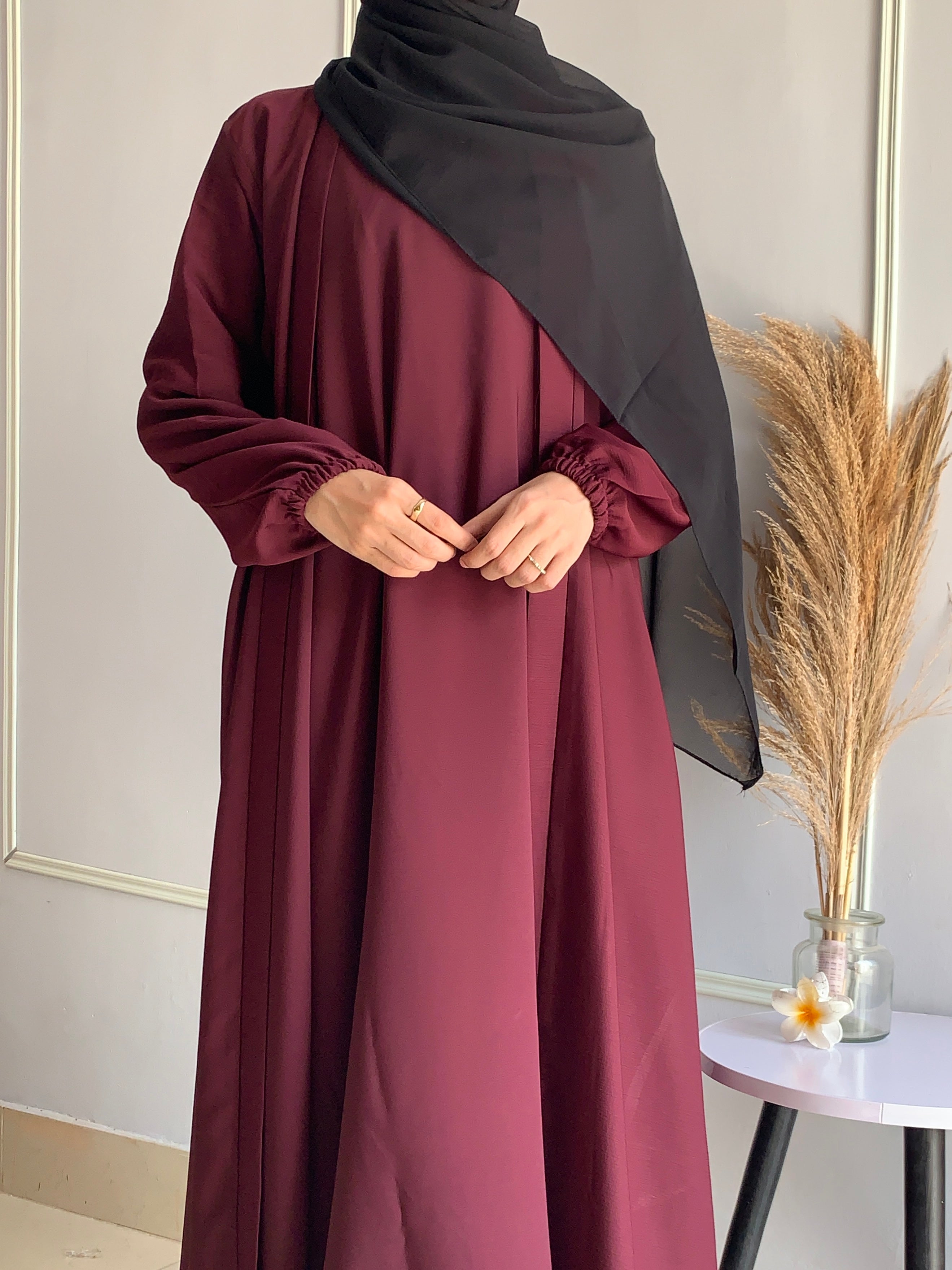 Aira - Kimono Abaya with attached inner - Vine