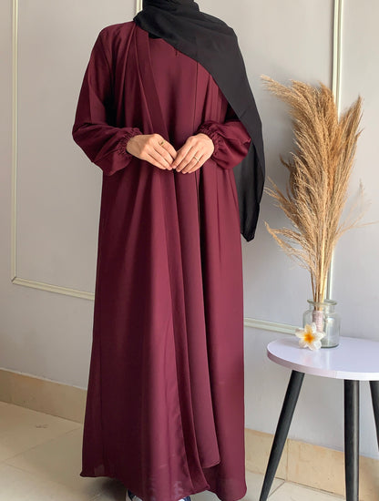 Aira - Kimono Abaya with attached inner - Vine