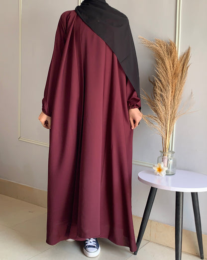 Aira - Kimono Abaya with attached inner - Vine
