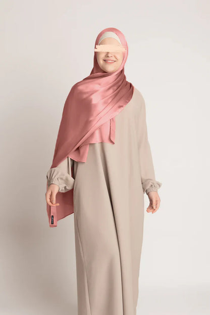 Premium Crinkle Silk Hijab - Pink