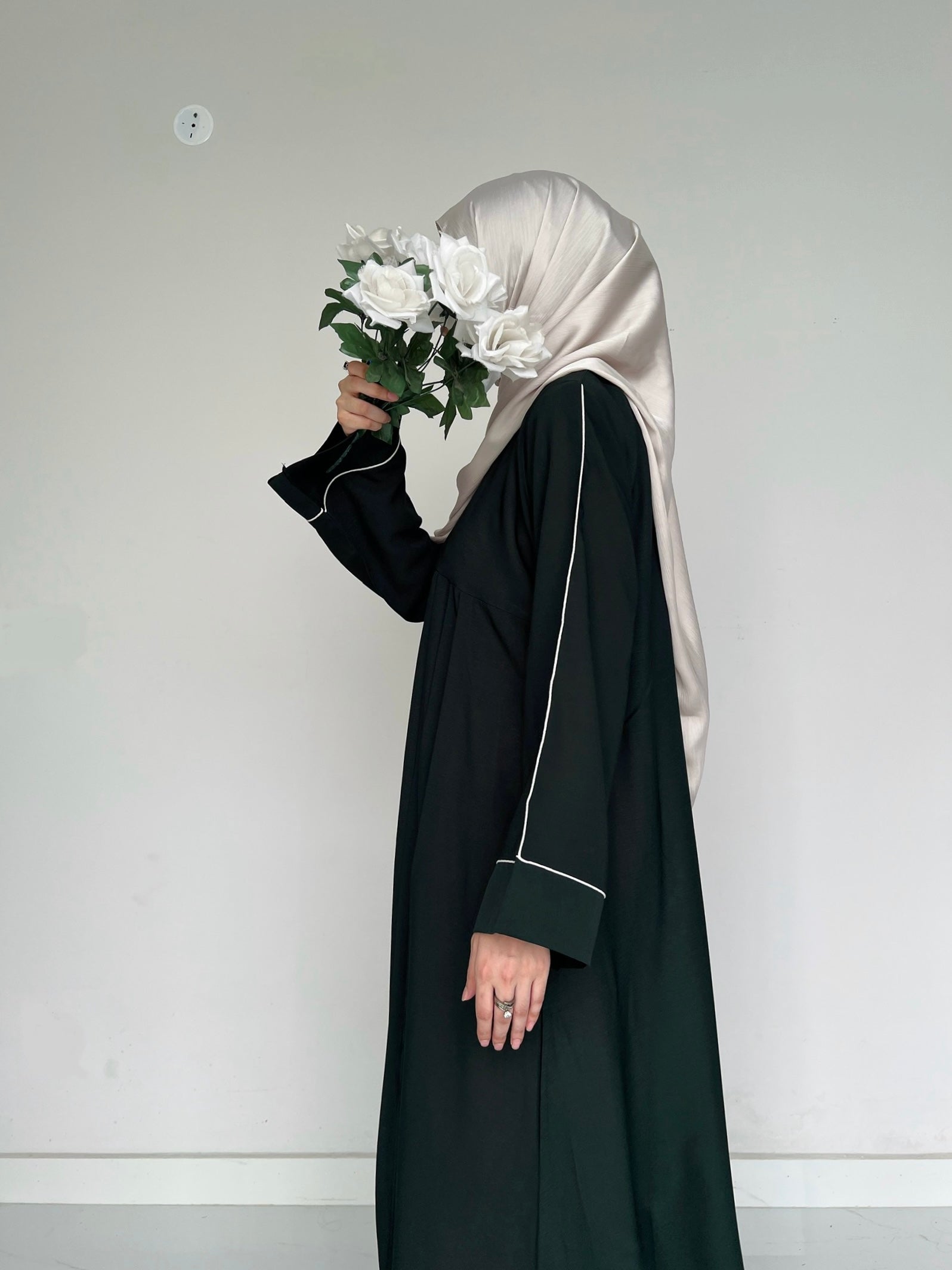 Sable Deep Green - Front Pleated Abaya