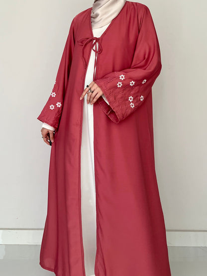 Meadow Mist - Robe Style Abaya - Blush