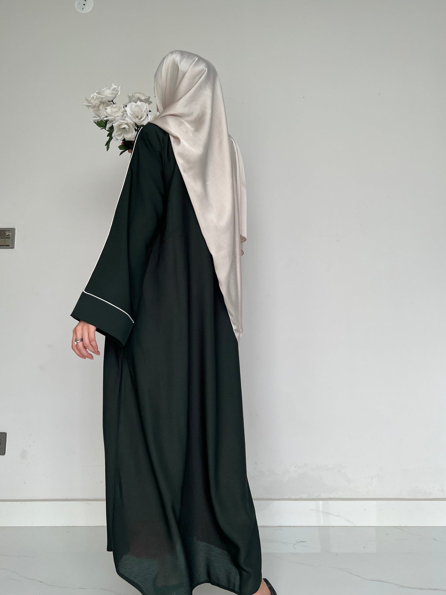 Sable Deep Green - Front Pleated Abaya