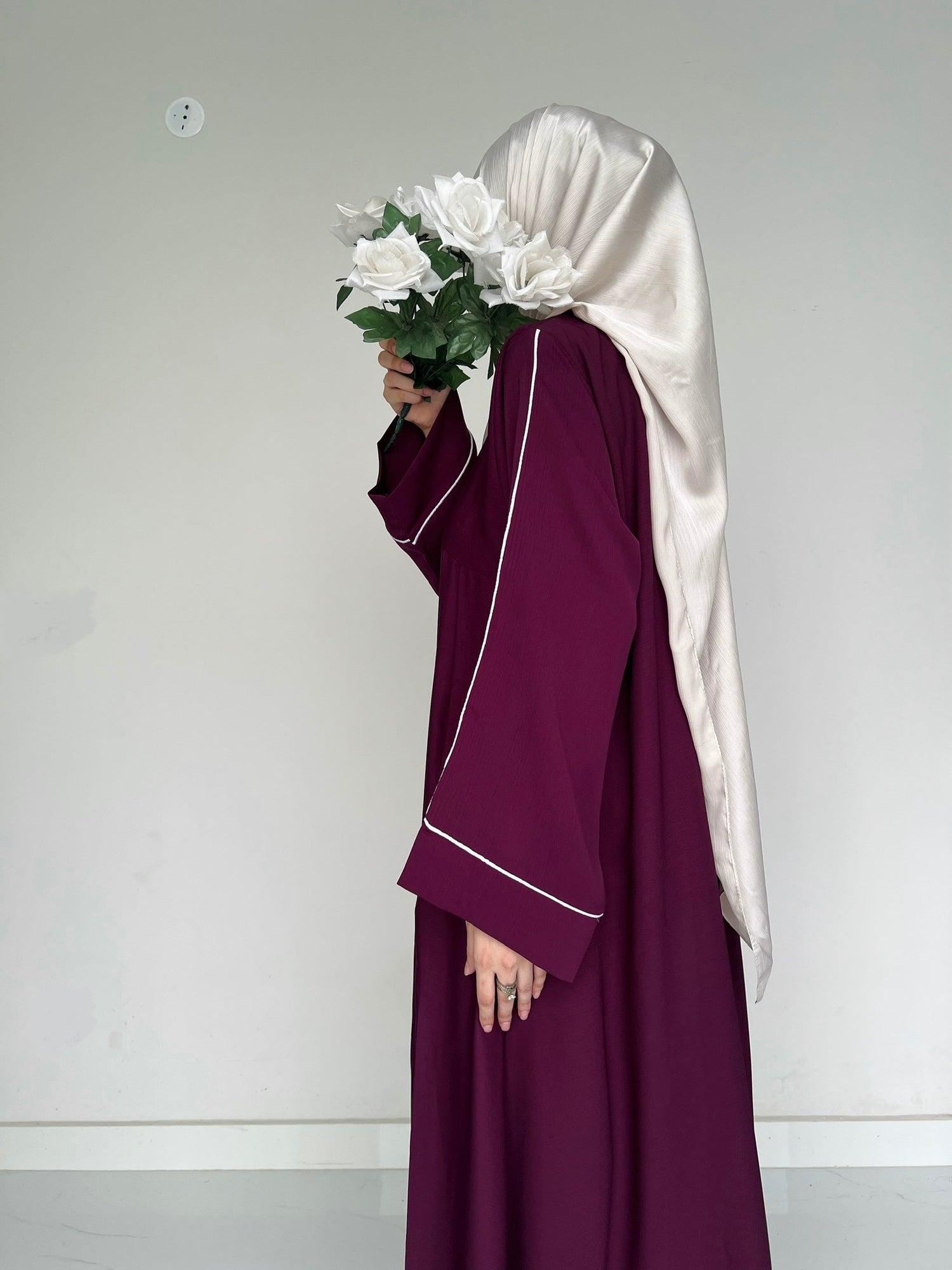 Sable Deep Purple - Front Pleated Abaya