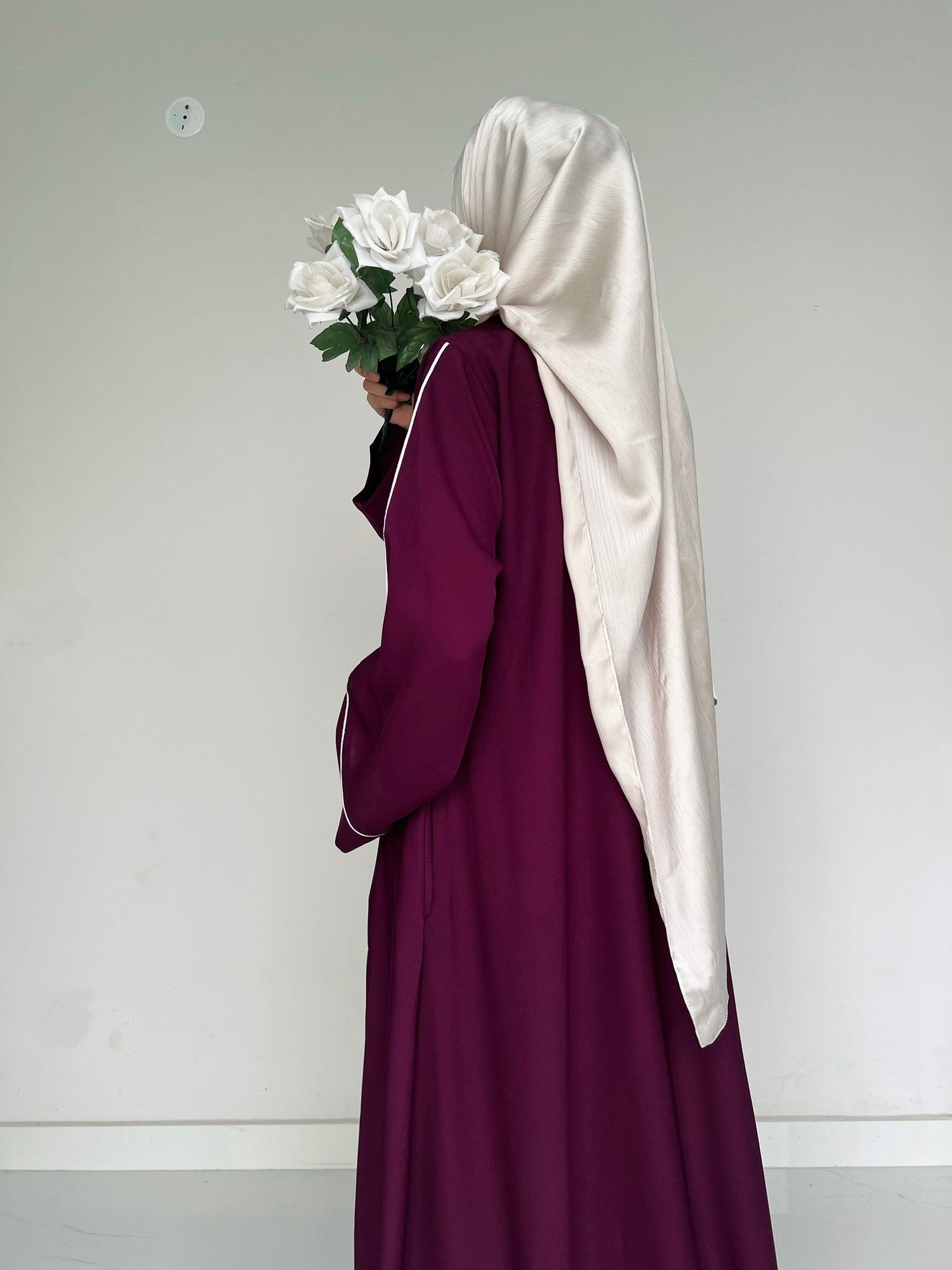 Sable Deep Purple - Front Pleated Abaya