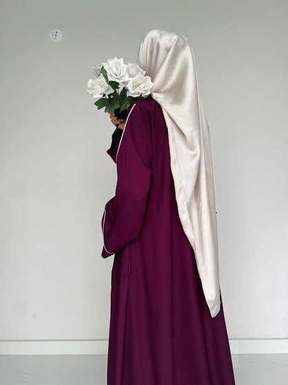 Sable Deep Purple - Front Pleated Abaya