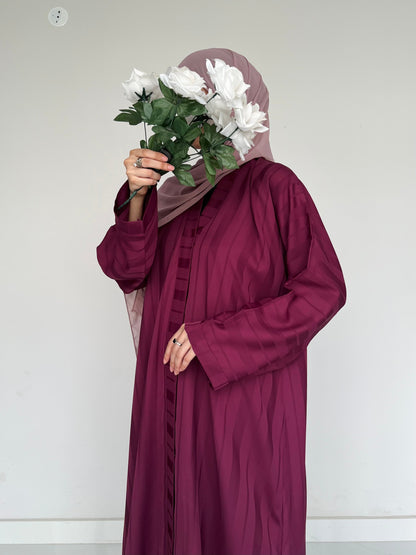 ZYRA - Nidha Luxe Abaya - Plum