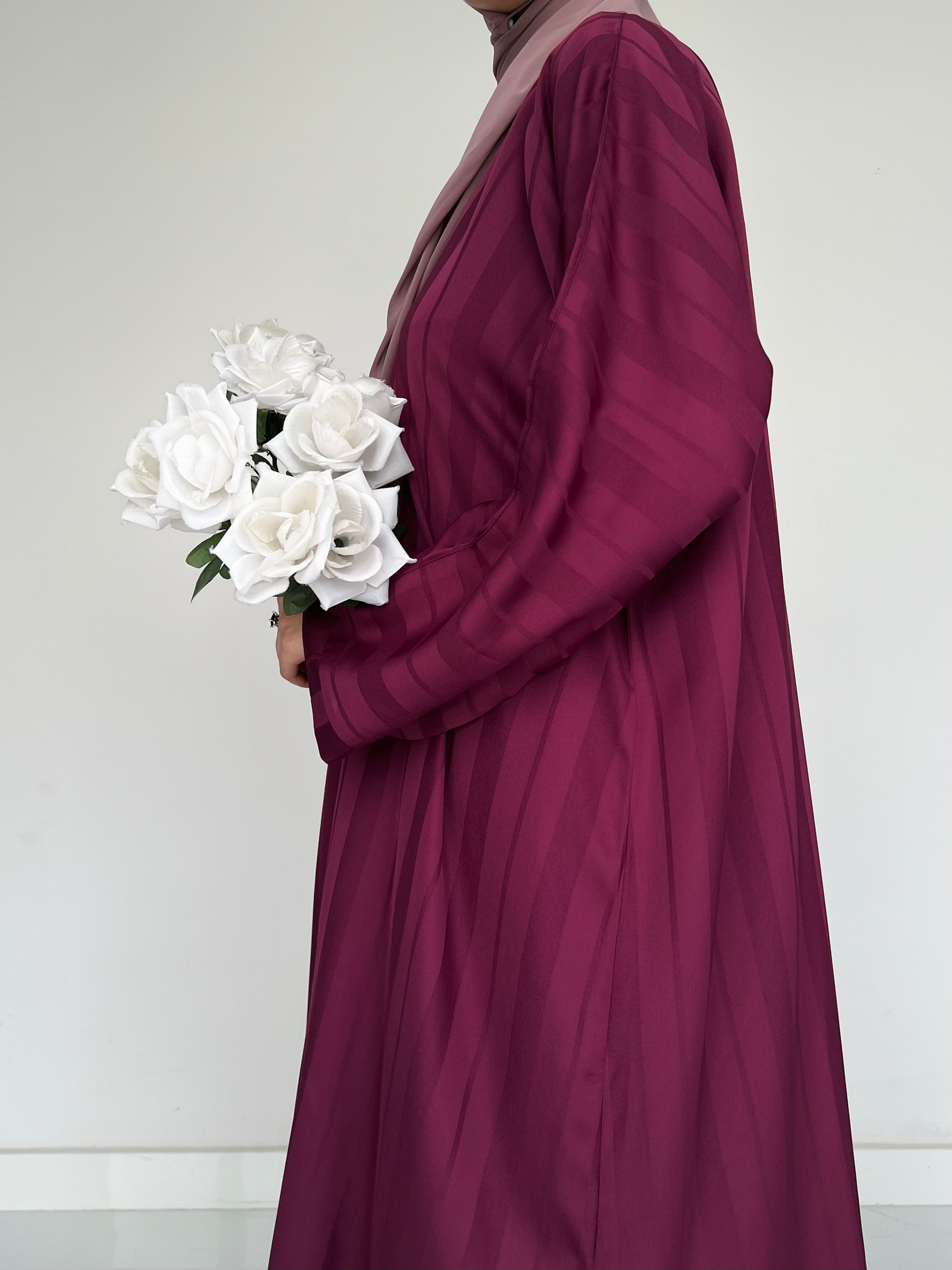 ZYRA - Nidha Luxe Abaya - Plum