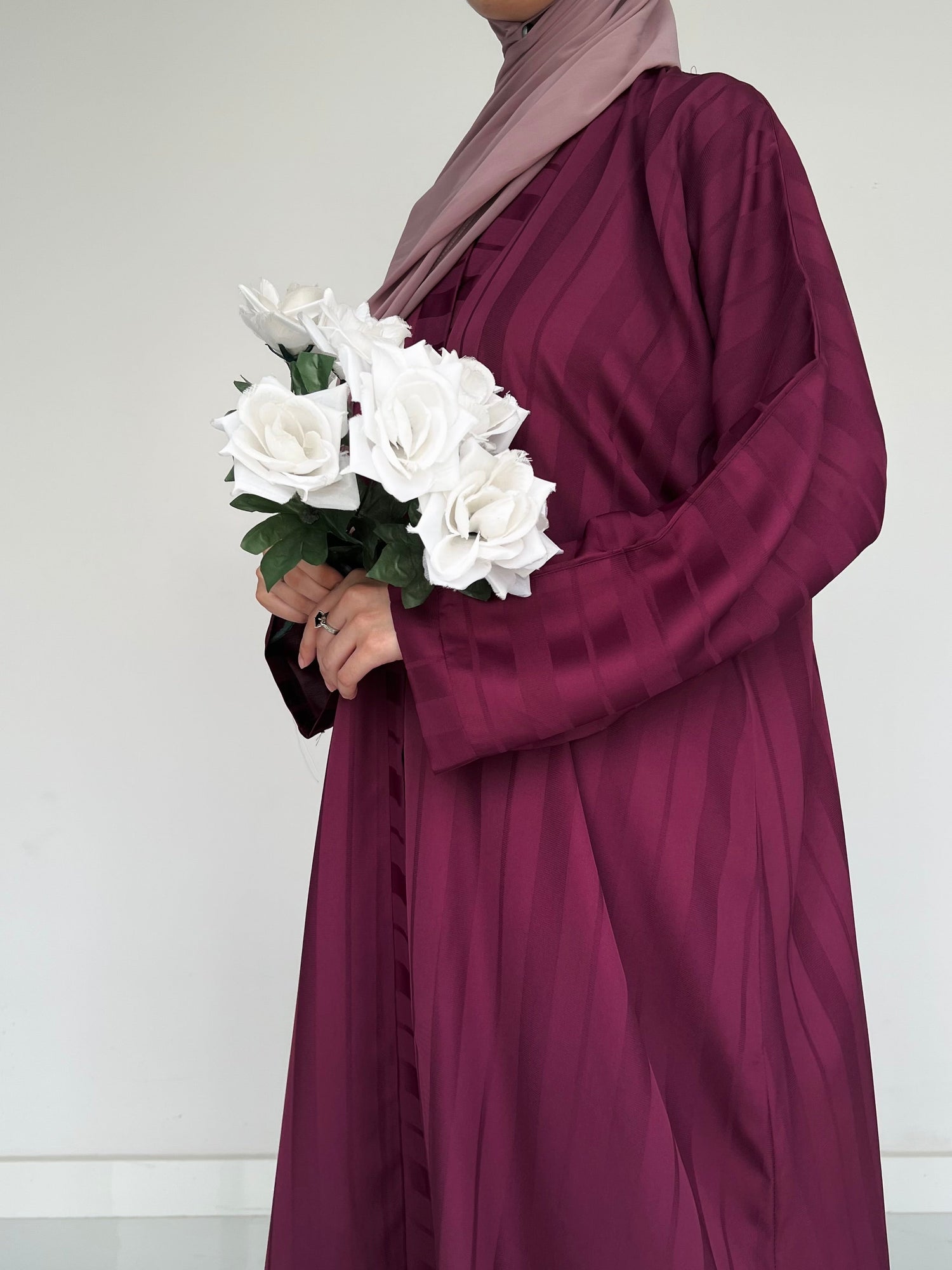 ZYRA - Nidha Luxe Abaya - Plum