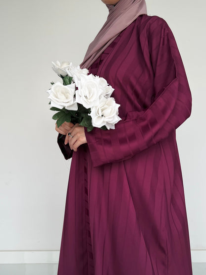 ZYRA - Nidha Luxe Abaya - Plum