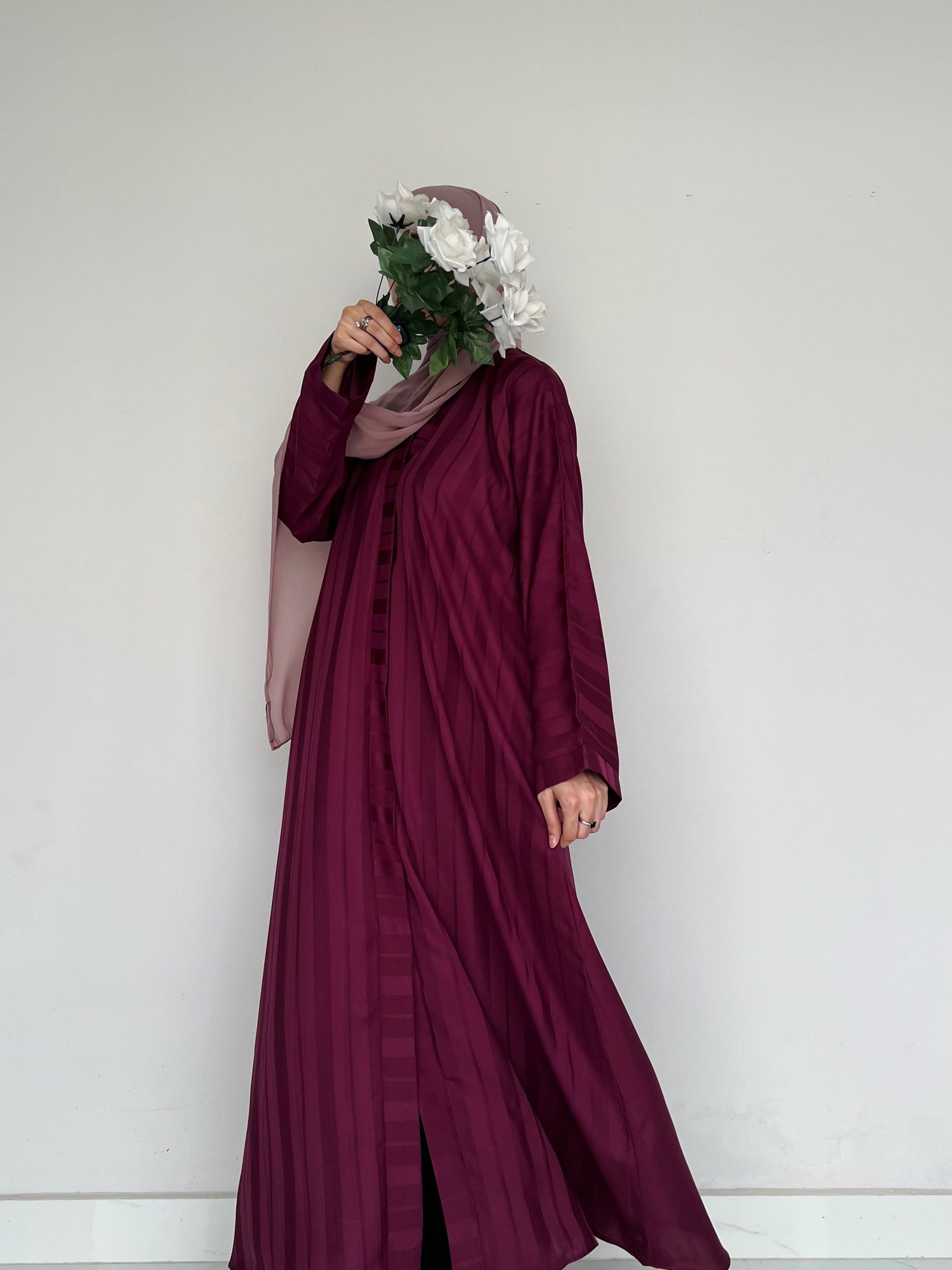 ZYRA - Nidha Luxe Abaya - Plum